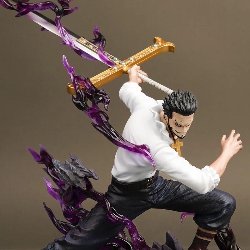 

30 Cm One Piece Dracule Mihawk Action Figure PVC Anime Statue Collectible Model Toy Desktop Ornament Gift