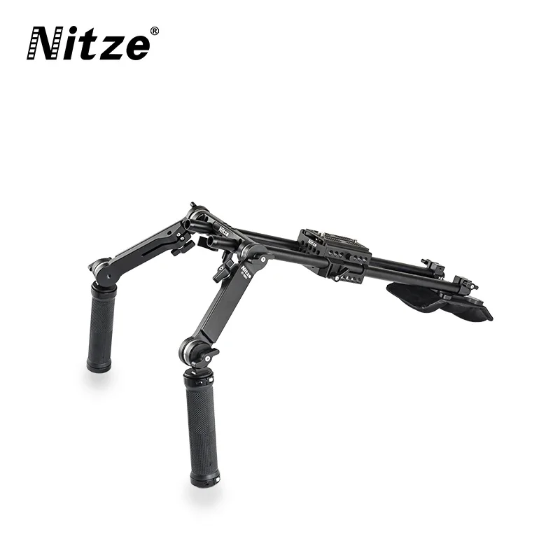 

NITZE JK-01B Universal Shoulder Kit DSLR Accessories Camera Shoulder Rig with Adjustable Rubber Grips and Connection Bracket