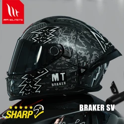 New MT Braker SV Motorcycle Helmet ECE DOT Certification Full face Double lens Racing off-road Helmet Capacetes Cascos Para Moto