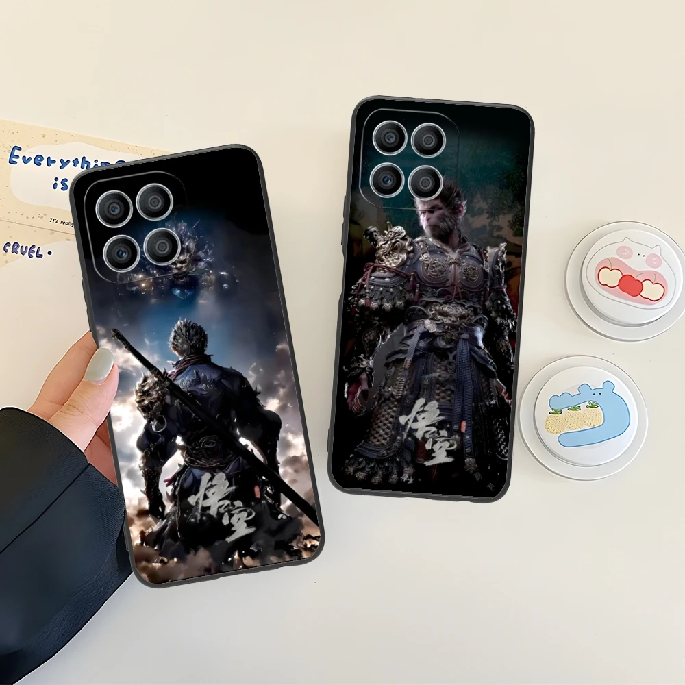 Black Myth Wukong Mobile Cell Phone Case for Huawei Honor 90 80 70 60 50 30 20 10 9 8 7 Pro S SE Lite 5G Black Phone Cover Shell image 2
