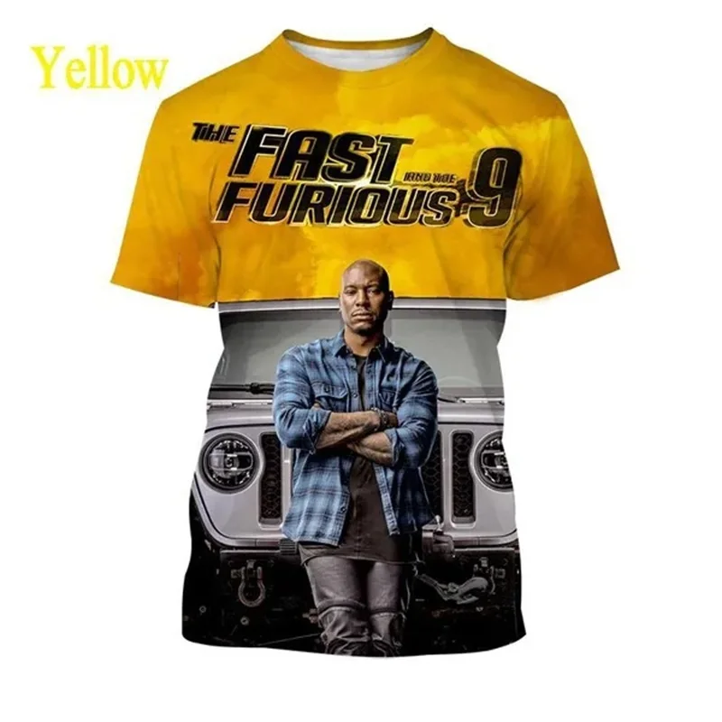 Latest Fast And Furious T-shirt For Men Women 3D Printed Short-sleeved Casual Movie Unisex Tees Shirt Personality Racing Tshirts