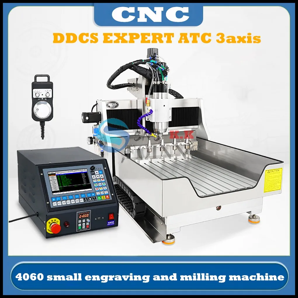 Newly CNC DDCS EXPERT M350 3axis 4060 small engraving and milling machine ATC precision engraving machining with knife library