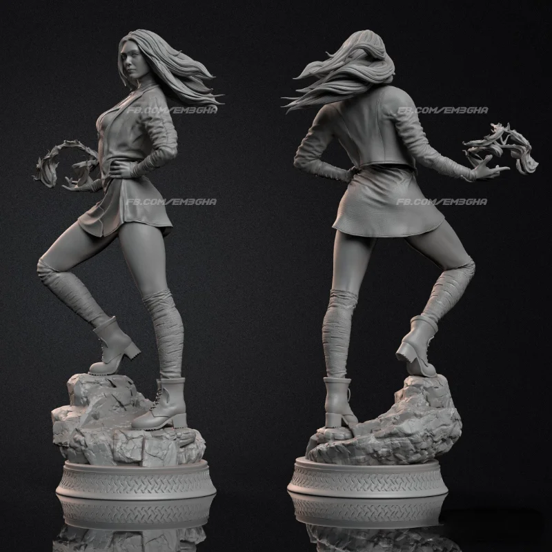 1/24 Scale Resin Figure Assembled Model Kit Sexy Witch Miniature Diorama Toy Unassembled and Unpainted Free Shipping