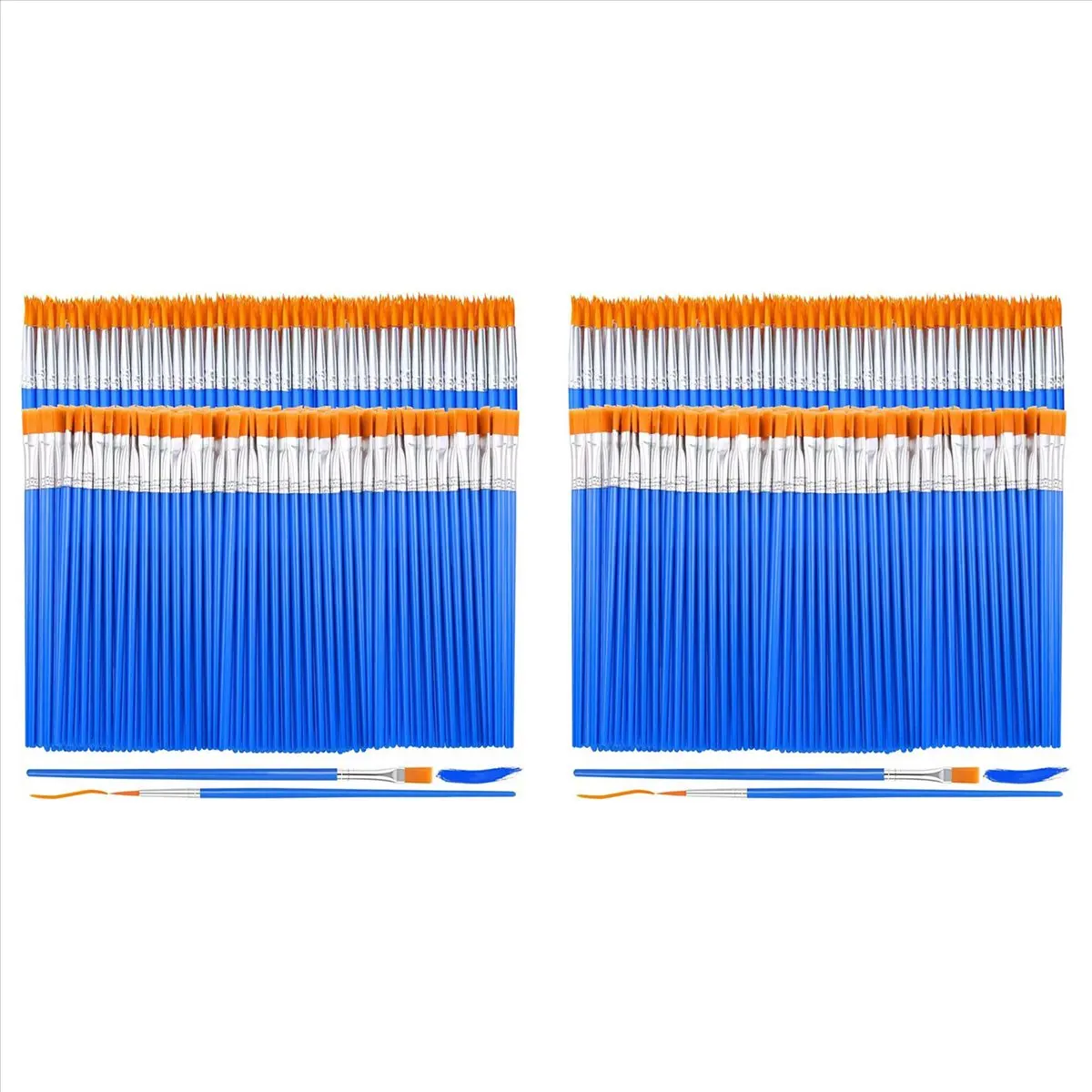Okay 480Pcs Small Paint Brush,Flat Fine Tip Artist Paint Brushes,Craft Paint Brushes for Kids Oil Watercolor Canvas Painting