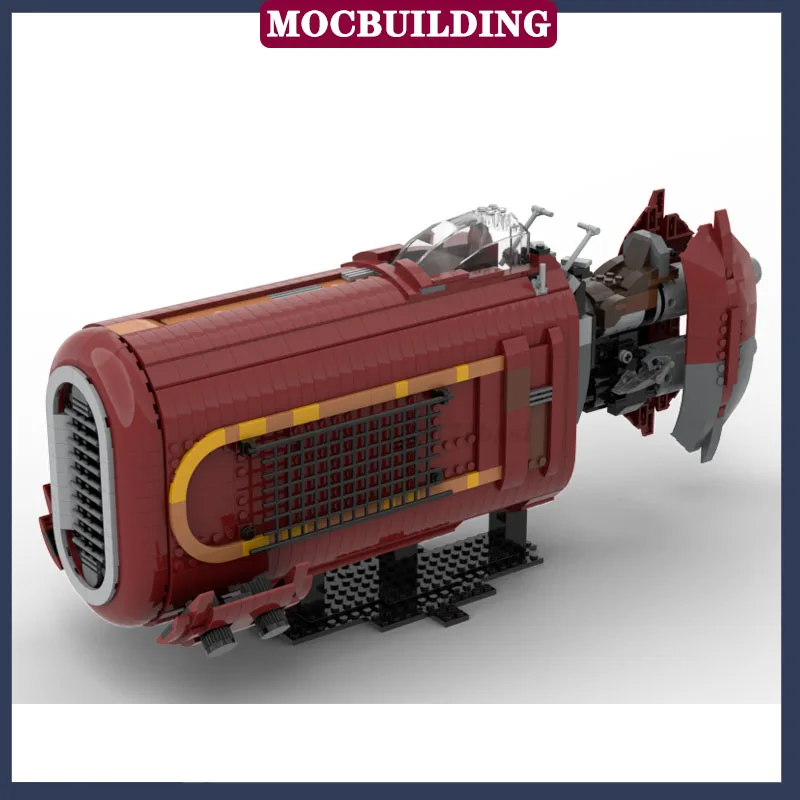 MOC Space Film Speeder Model Building Block Assembly Airship Transport Vehicle Collection Series Toy Gifts