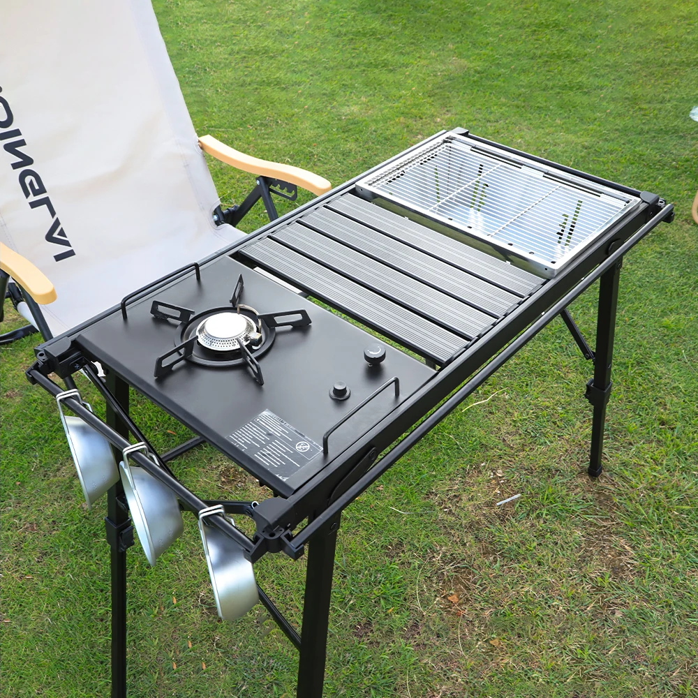 Obrázek 3: IGT taktická stůl spliceable přenosné outdoorové kemping aluminium slitina lehoučké skládací piknik tramping stůl přenosné BBQ stůl
