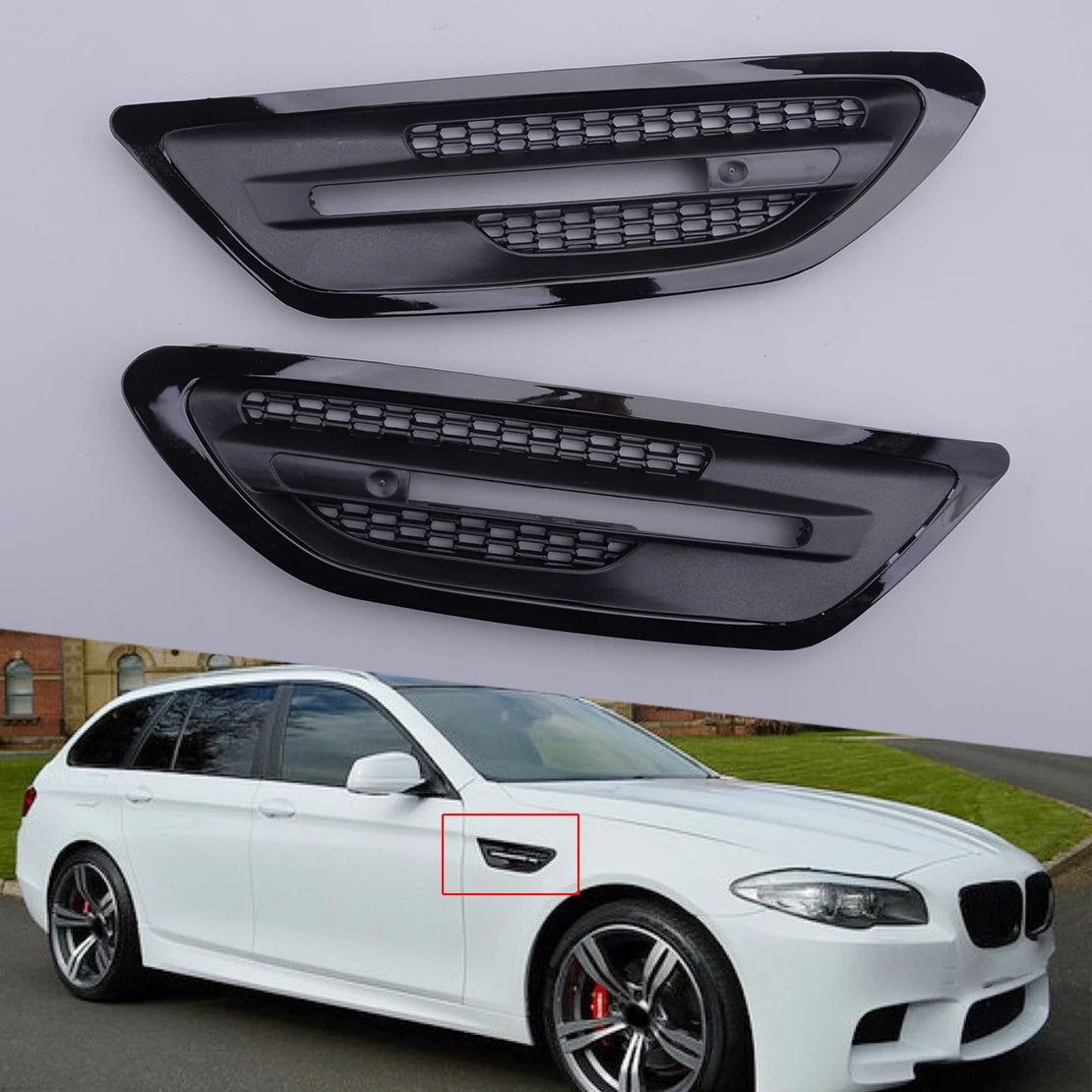 

CITALL 1 пара декоративных накладок на боковые решетки воздуховодов для BMW 5-й серии F10 M5 Седан 2011-2017