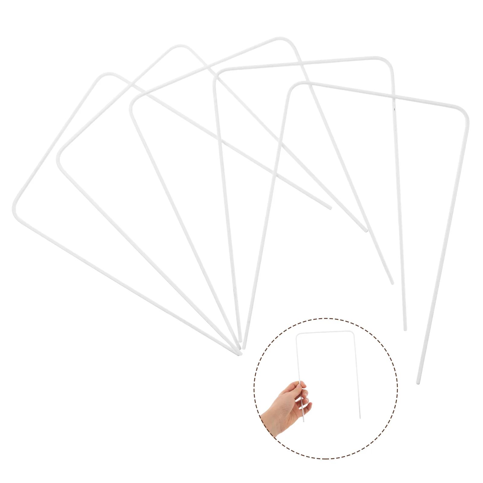 

5pcs Croquet Wickets Game Set for Backyard Outdoor Family Play Lawn Hoop Replacement Metal Sturdy Accessories Spike for Kids