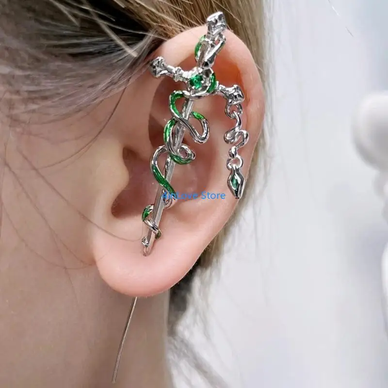 T4MD Unique Designs Snake Shaped Ear Jewelry Fashion Accessory For Those Who Embracing Dark and Sweet Cool Aesthetic