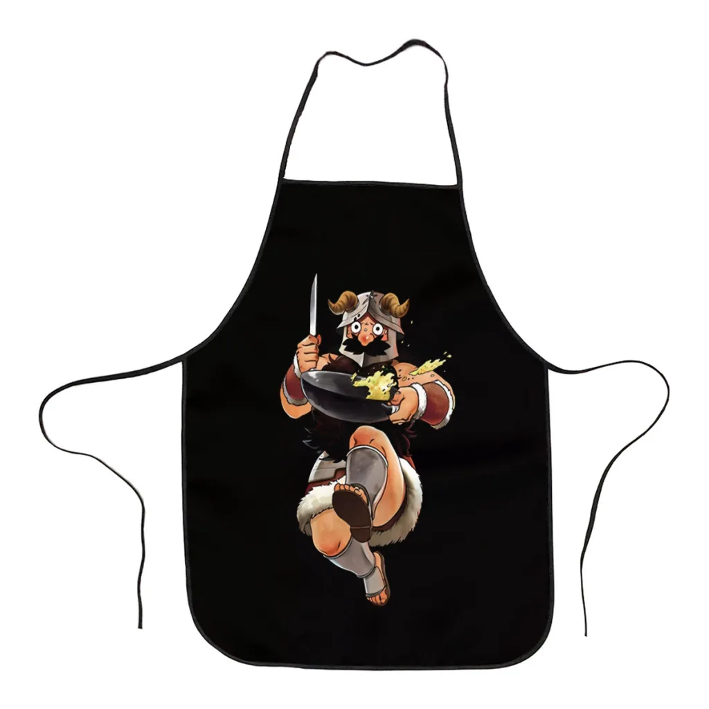 

Senshi Delicious in dungeon Kitchen Aprons for Women Household Cleaning Apron Chefs Cooking Baking Apron for Child