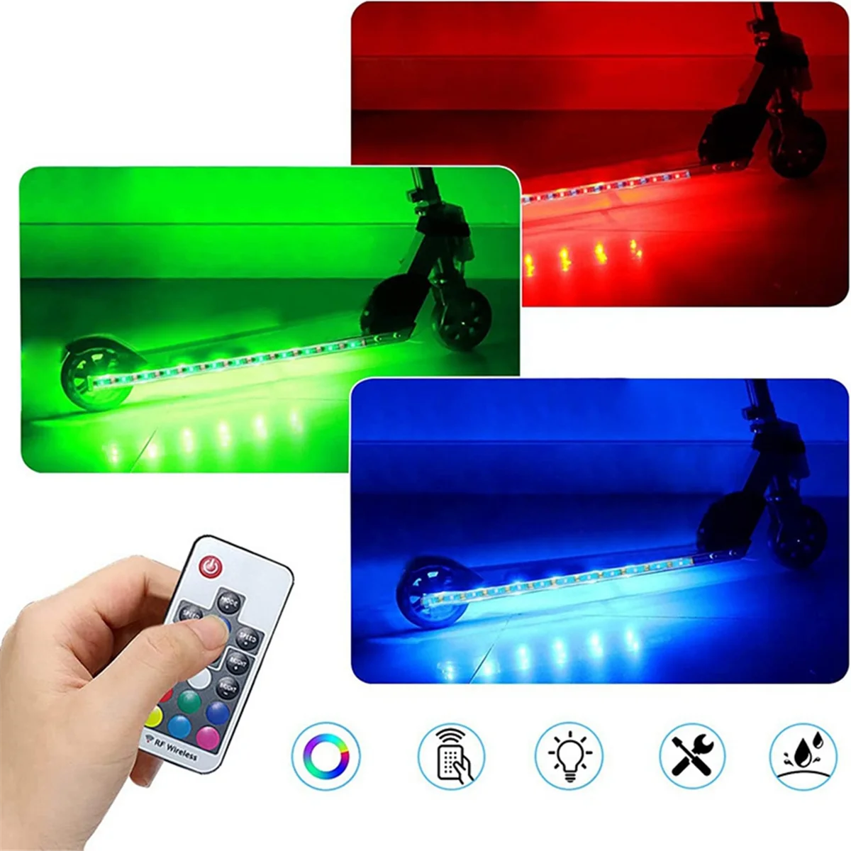 Barra De Luz LED para Xiaomi M365 Scooter Elétrico, Chassis Colorido, Decorativo