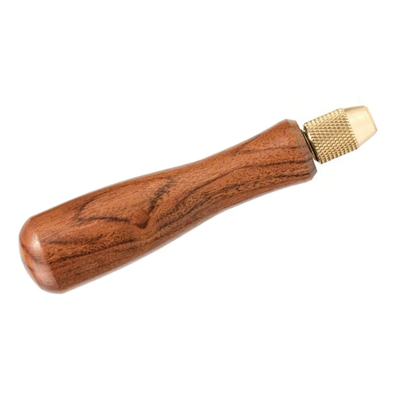 

ABRW-6X Wood File Handle Wooden Handles With Brass Collet Chuck For Small Files Accessories DIY
