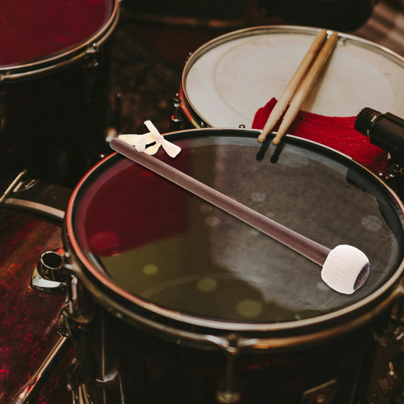 مطرقة غونغ الخشبية مقبض خشبي صغير خفيف الوزن لأدوات الإيقاع أعواد الطبل إكسيليفون أجزاء أدوات الموسيقى السائبة #1