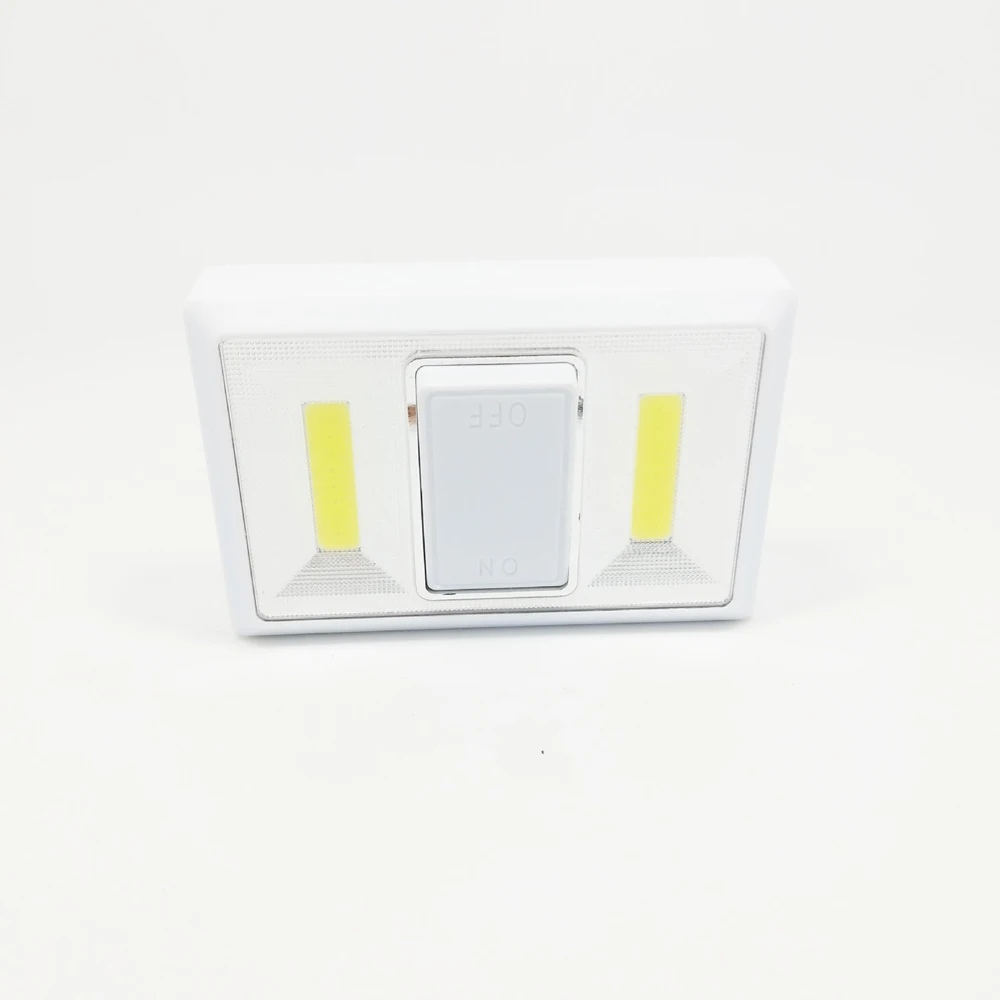 Interruptor LED COB magnético Simple para pared, lámpara nocturna inalámbrica, funciona con batería, para armario, garaje, Camping, luz de emergencia