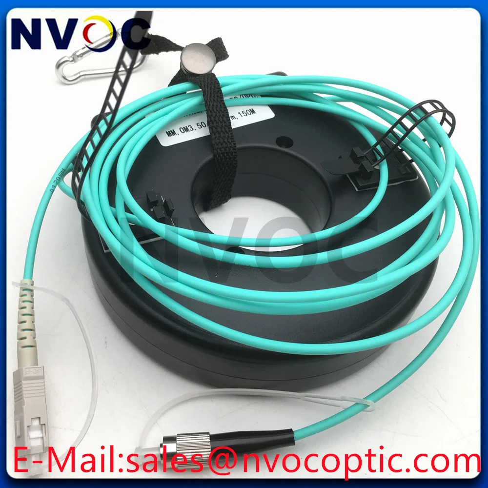 MM OM3-150 0.1KM Fiber Tester Box,SC/FC/ST/LC OTDR Launch Fibre Cable Dummy Load Ring-roll Type,100M Extension Line