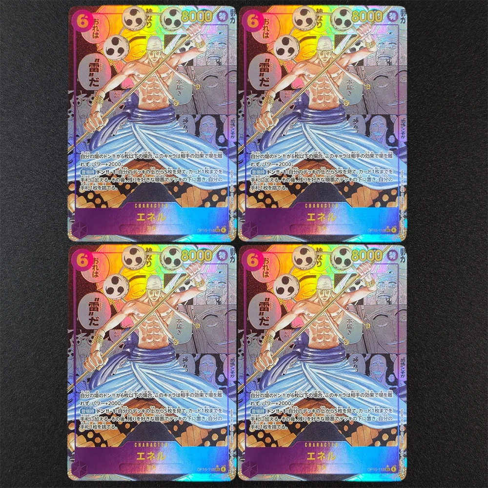 

Self Made One Piece Proxy OPCG Japanese OP15-118 SEC Enel Alternate Art Manga Game Collection Flash Card Toy