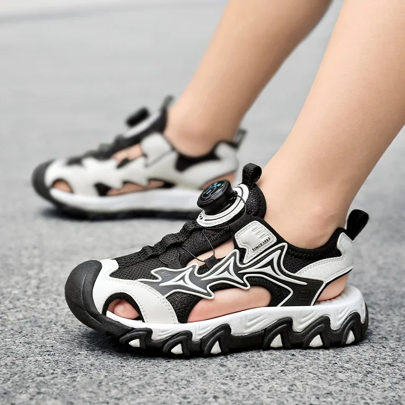 

Summer Children's Beach Shoes Casual Comfortable Soft Sole Kids Sandals Fashion Non-slip Close Toe Boys Girls Sports Sandalias