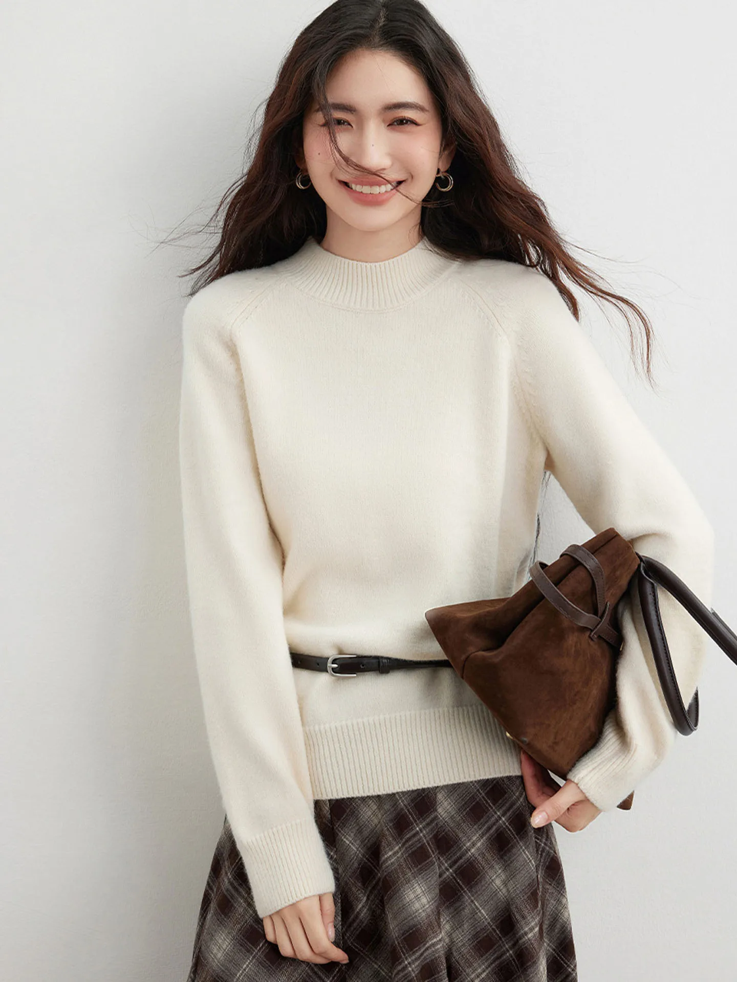 

Soft Comfortable Camere Sweater Pure Color Lazy Sle Long Sve Knitted Winter Faion Retro Women's Loose Fit Commute Sle