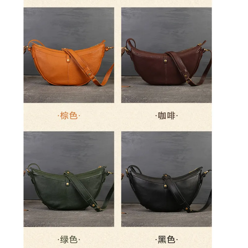 MOTAORA Genuine Leather Women\'s Bag Underarm Dumpling Bags For Women Trend 2024 Commuting Shoulder Bag Female Phone Handbags New