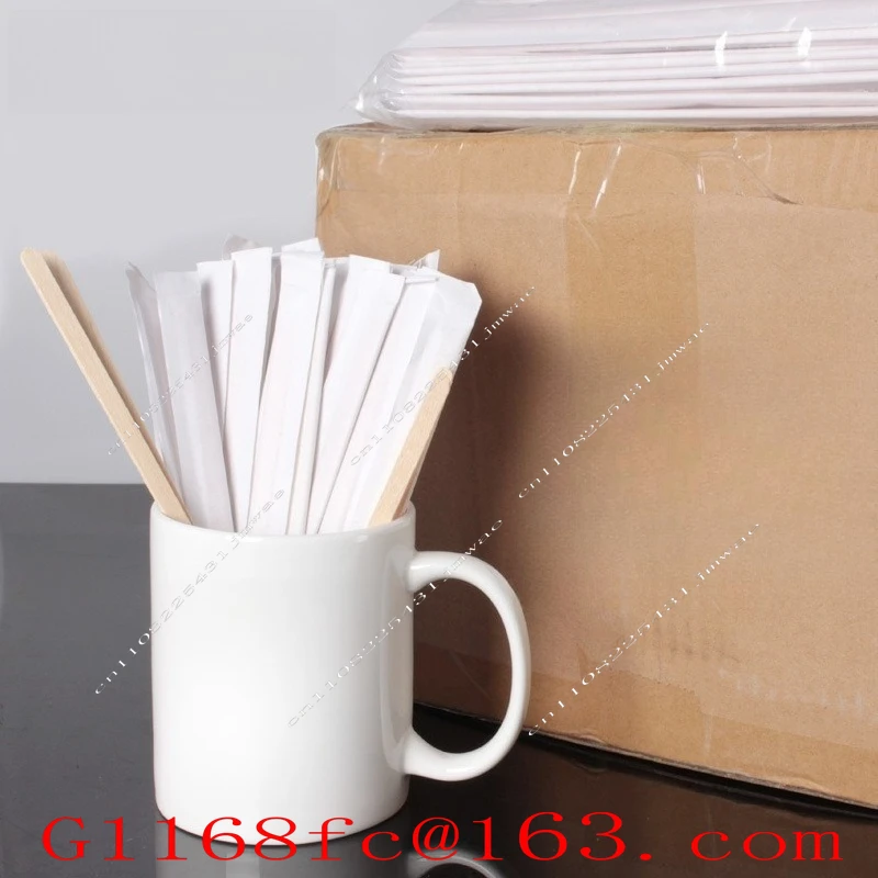 14cm Coffee Stirring Stick Disposable Wooden Stick Single Individually Packaged 5000 Pieces with A Thickness of 2MM