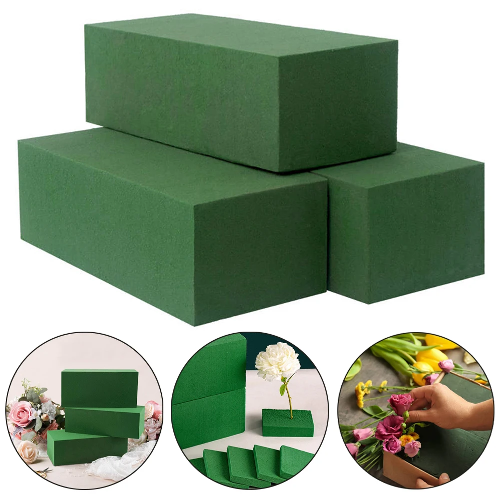 DIY Floral Foam Bricks Flower Packing Arranging Flowers Mud Rectangle Styrofoam Block for Craft Wedding Home Party Packing Decor