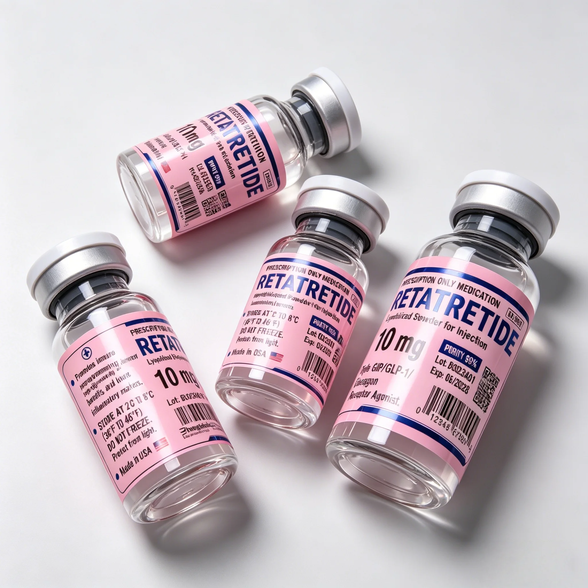 Self Adhesive Vinyl Custom Bottle Stickers Waterproof HD Texture Fit 3ml 5ml 10ml Supplement Peptide Bottles for Beauty Fitness