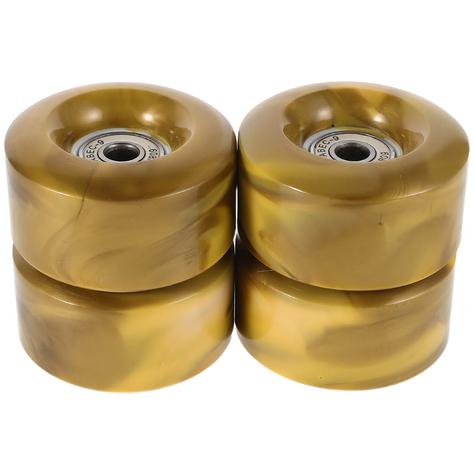 

4Pcs Double-Row Roller Skate Wheels 82A Hardness Dual Color High Elasticity Nonluminous for Indoor Outdoor Training Leisure