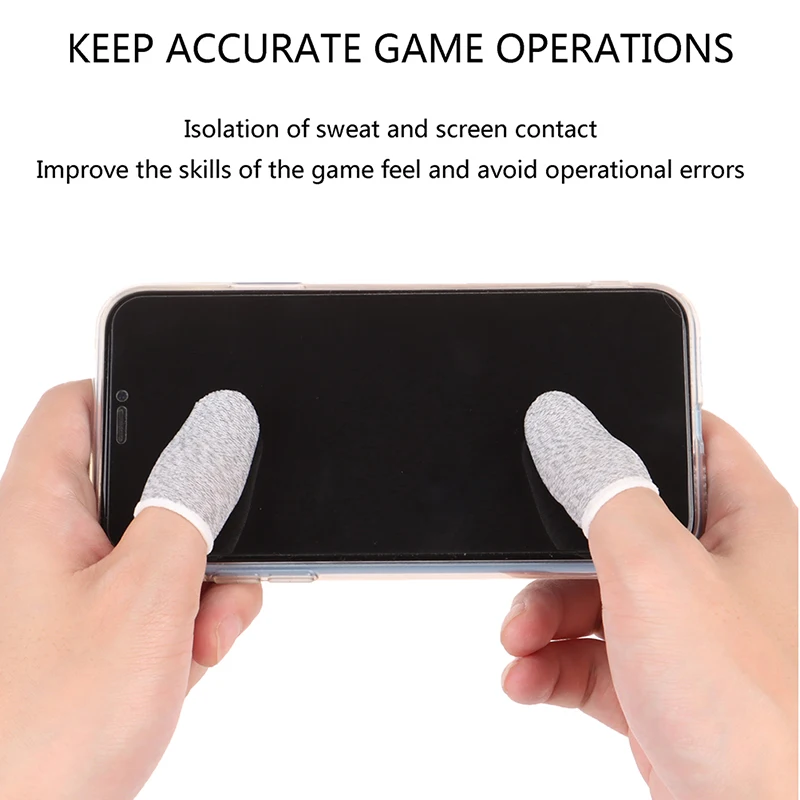 10Pcs Stable and Comfortable Fraction Mobile Game Sweat-proof Fingers Gloves Touch Screen Thumbs Finger Sleeve