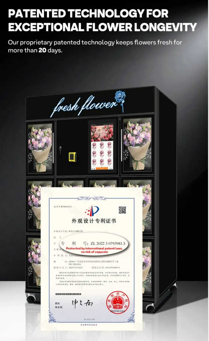 آلة بيع الزهور الذكية مع دعم S - مراجعة Open Vending Machine وسعره