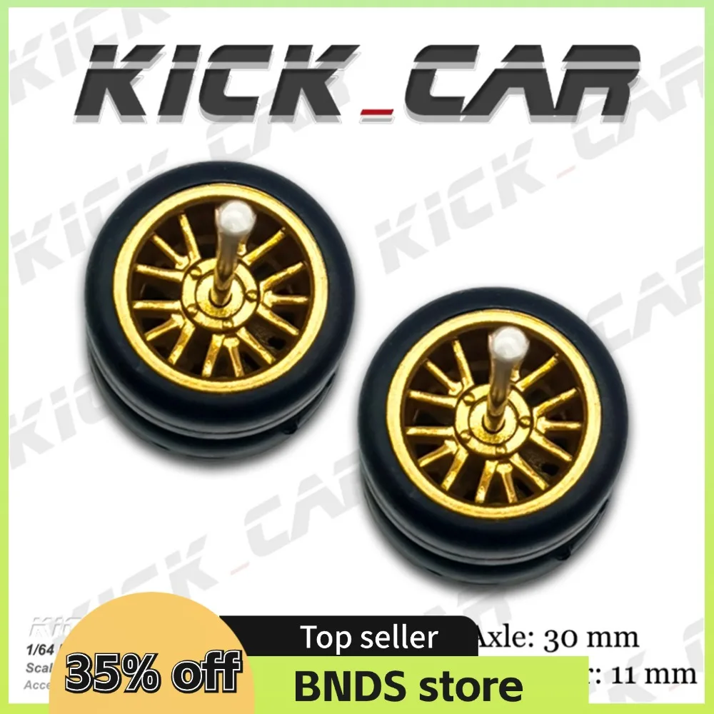 1/64 Model Car Wheels with Rubber Tyres 1Set For Hotwheels Modified Parts Sports Vehicle Toy Cars Tomica MiniGT