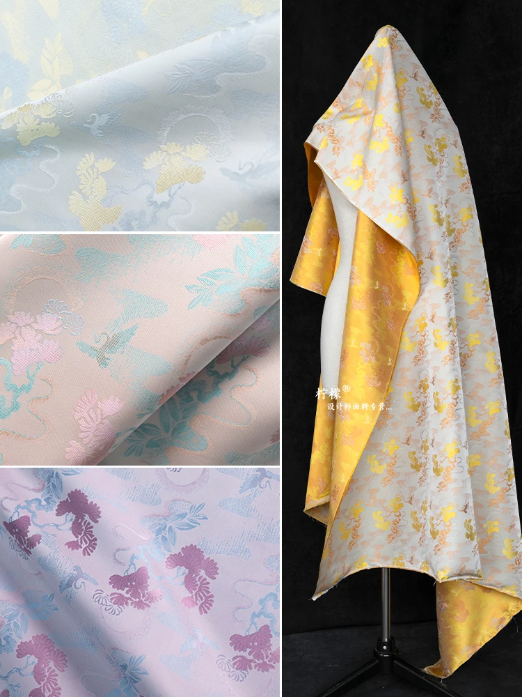 

Жаккардовая парчовая ткань, куртка в китайском стиле, модельерская ткань, оптовая продажа, ткань «сделай сам», шитье на метр, материал