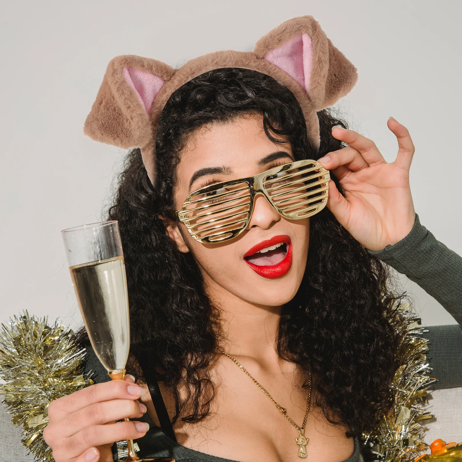 

1pc Ear Headband Light Weight For Party Stage Performance Cosplay Prop Dog Ears Puppy Ears Hair Hoops Accessory