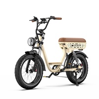 ONESPORT W77 Adult Electric Bicycle 250W Motor City Commuter  48V 18AH Battery 20 Inch Fat Tires All-Terrain Electric Bike