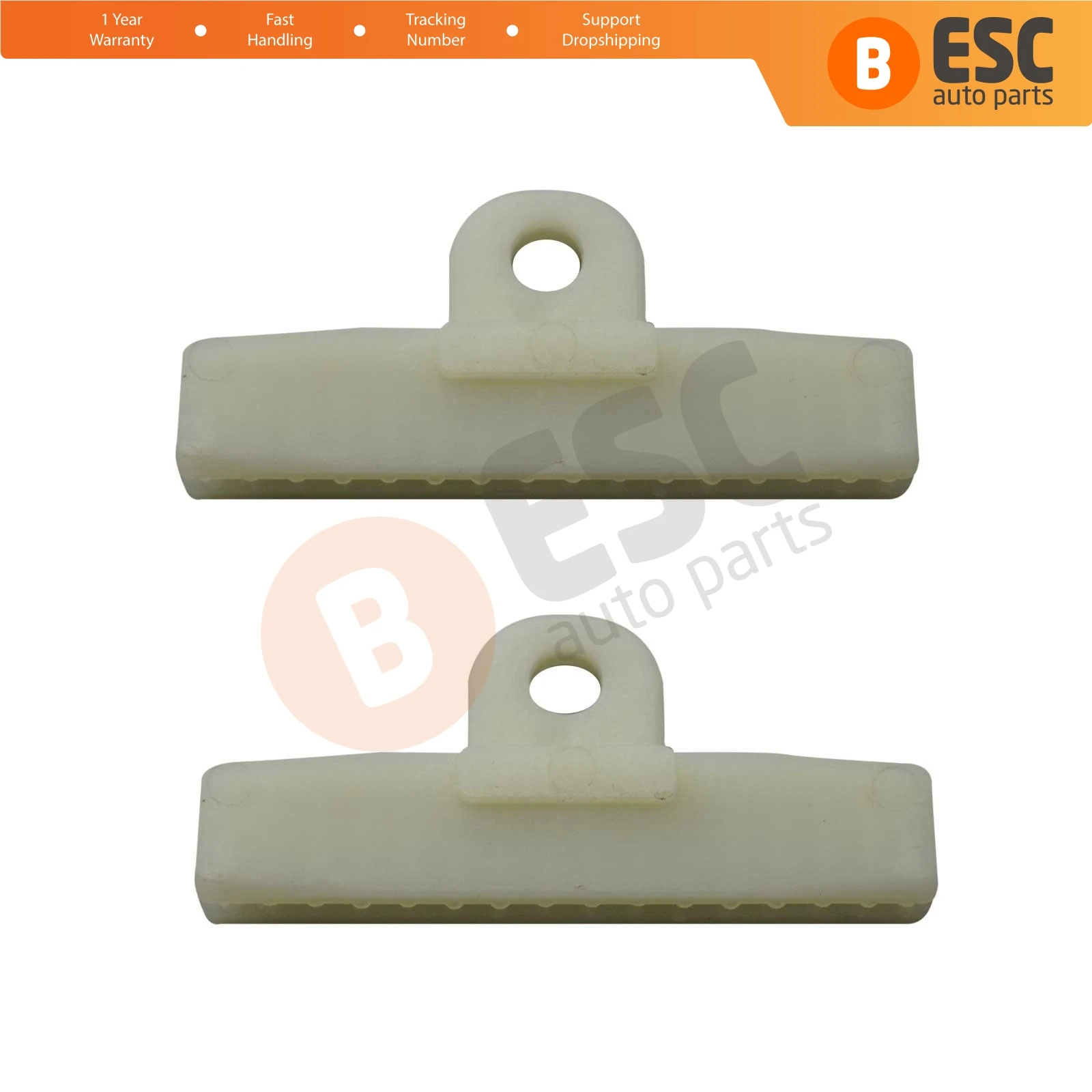 ESC Auto Parts EWR5020 2 Pieces Electrical Power Window Regulator Glass Channel Slider Sash Connector Clips for Toyota Type 1