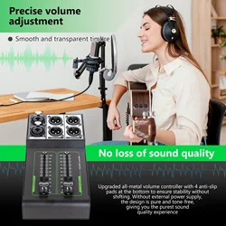 Passive Volume Control Metal Precise Sound Adjuster Plug and Play Stereo XLR Input/Output Supports DVD Players Sound Cards