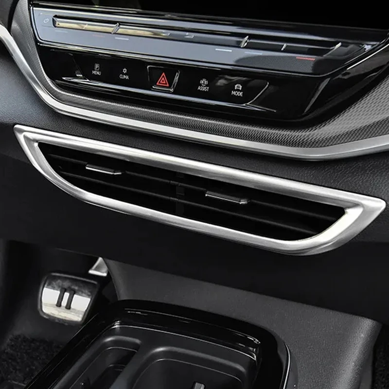 غطاء فتحة تهوية مكيف الهواء بجهاز تحكم مركزي للسيارة ، إطار تشذيب لمنفذ VW ID.4 ID4-من ملحقات استبدال السيارة الداخلية