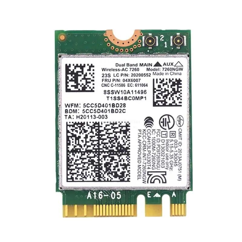 Dual-Band 7260 7260AC Wifi Wlan Card BT4.0 PCI-E for T440 X240 B40 B50 Y40 Y70 Dropship