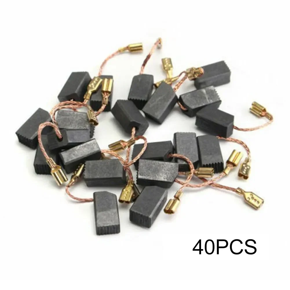 40Pcs 13.6x7.8x6.1mm Carbon Brush For Bosch Hitachi 100mm Angle Grinder Electric Hammer Drill