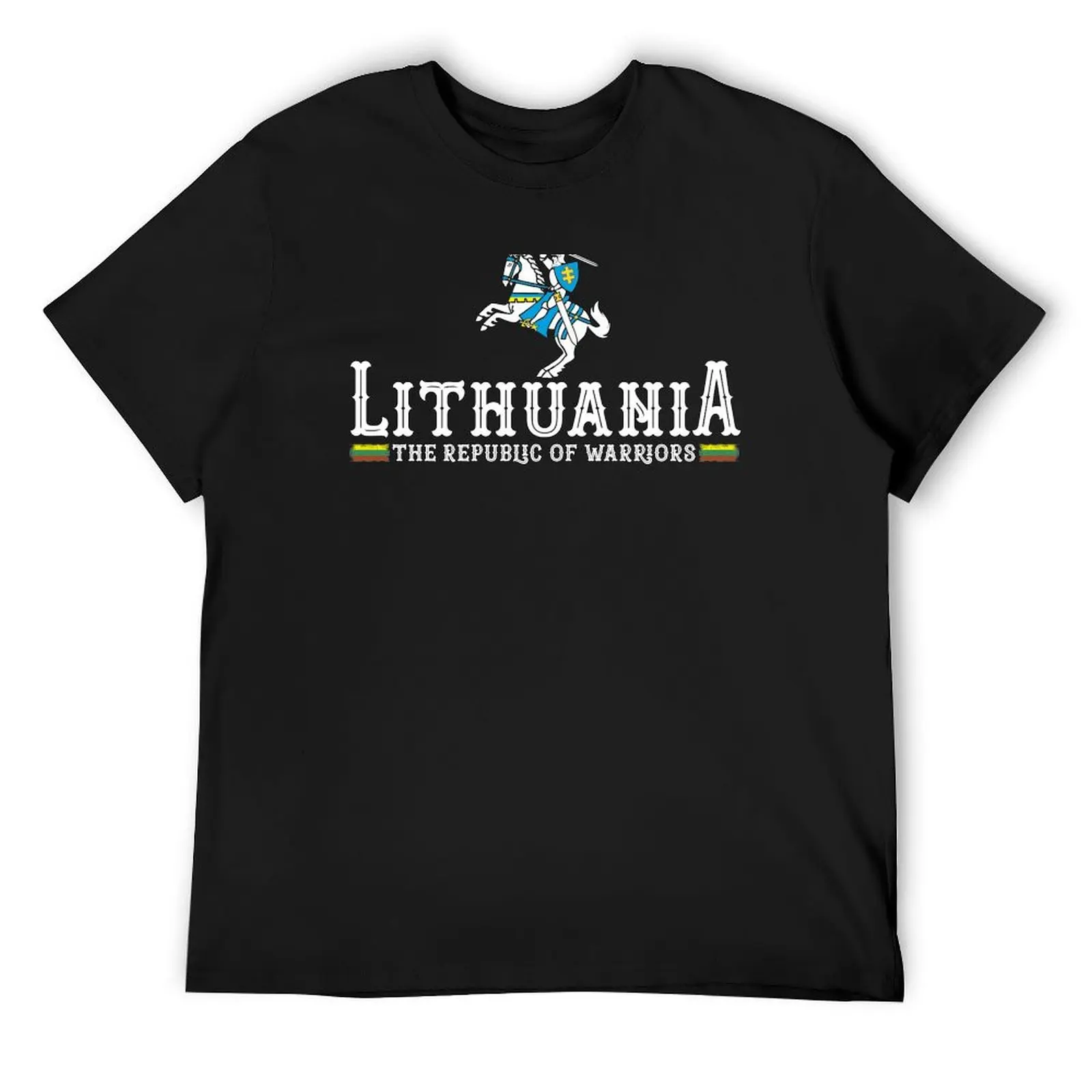 

Lithuanian Flag Coat of Arms Knight On A Horse Patriotic Gifts T-Shirt custom shirt boys animal print mens cotton t shirts