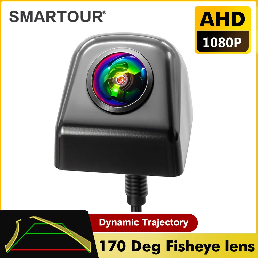 AHD 1080P Dynamic Trajectory Reverse Car Camera with Moving Guide Lines CCD Rear View Backup Camera Universal for Android Player