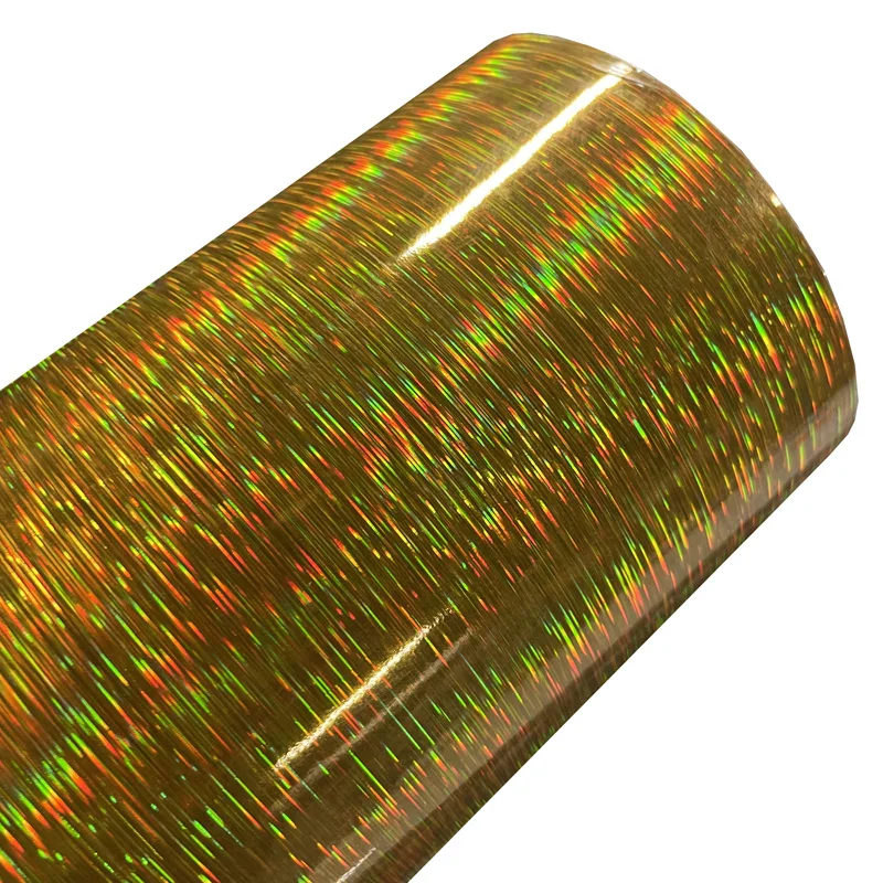 لفة غشاء تغليف من الفينيل المجسم المصقول باللون الذهبي اللامع الفاخر يمكنك صنعها بنفسك من رقائق تغليف ملصق السيارة ذاتية اللصق