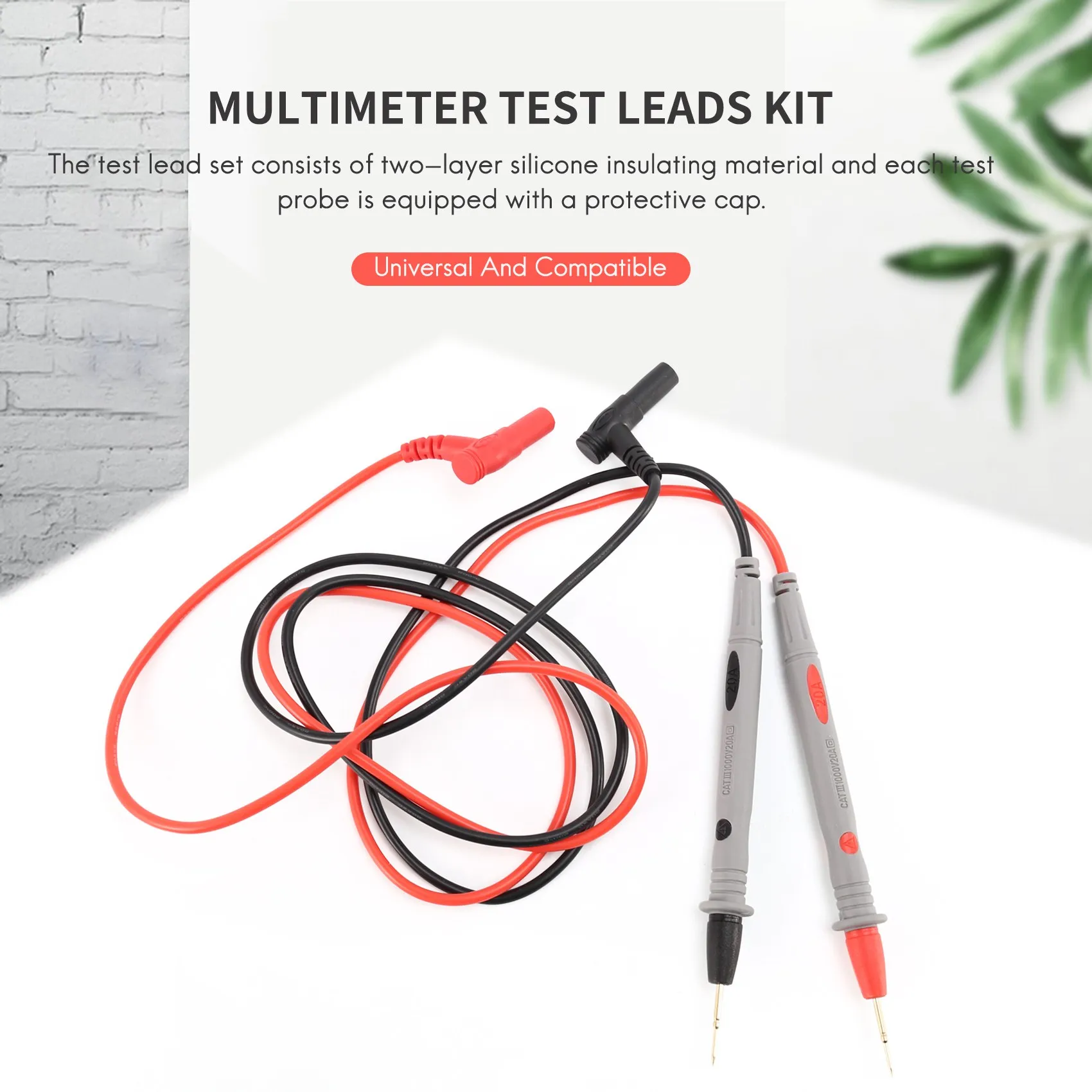 Juego de herramientas de cables de prueba para multímetro, pinza de cocodrilo multifuncional, Cable de prueba, sonda de prueba, multímetro, cable de prueba electrónico