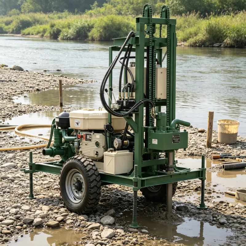 Standard Spec Small Portable Water Well Drilling Rig Portable Drilling Rig for Water Well 200 Meter