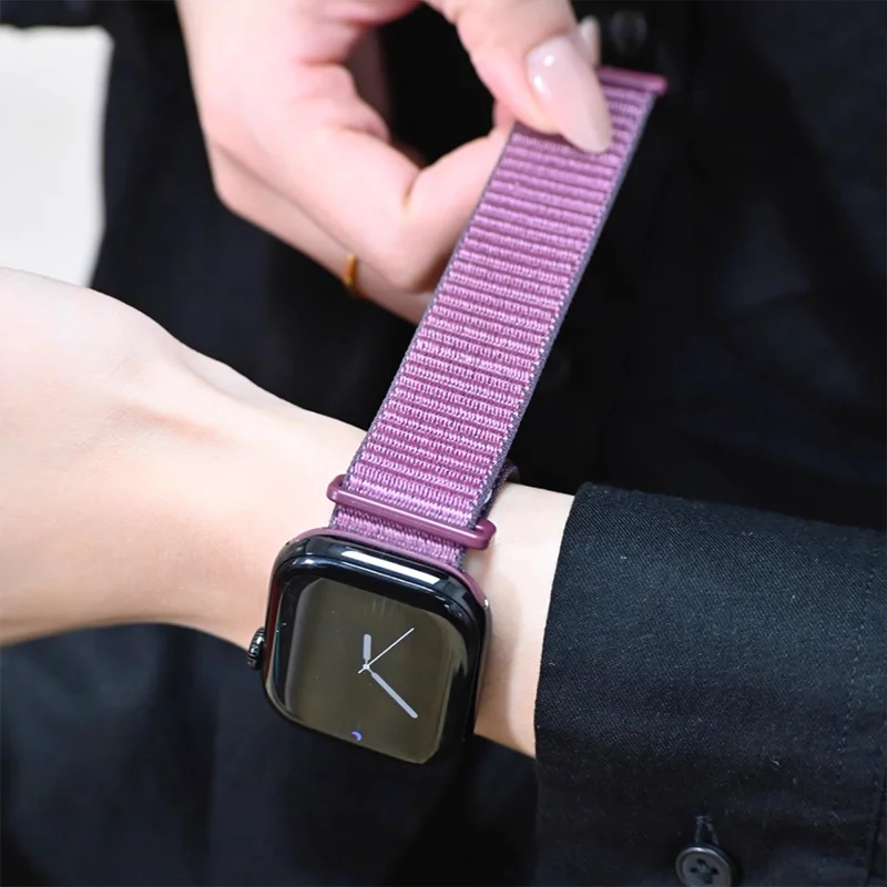 애플 워치 S11 10/9/8/7/6/SE 밴드용 나일론 루프 스트랩 42-46mm 40mm 44mm 45mm 41mm 스마트 벨트 팔찌 IWatch 울트라 49mm용
