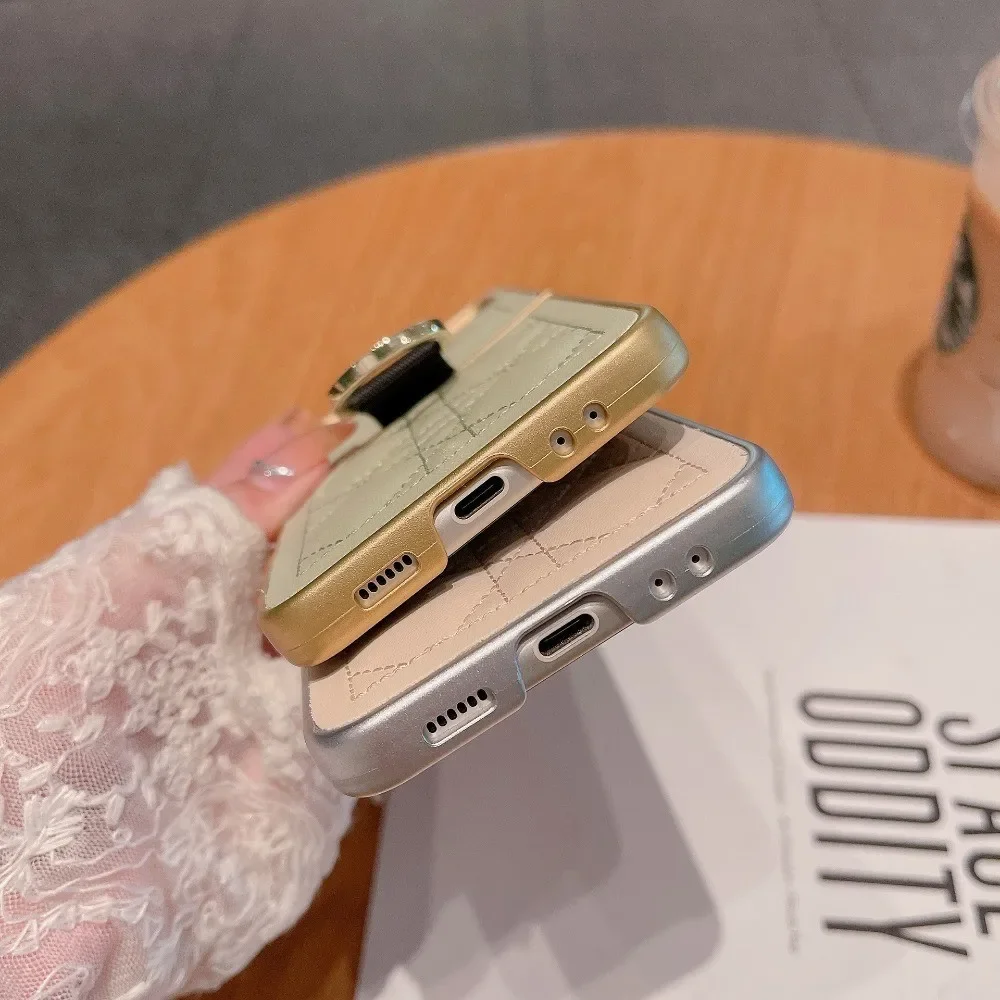 เคสโทรศัพท์มีห่วงจับนิ้วสำหรับ Samsung Galaxy Z flip 5 4 3 Flip5 Flip3 Flip4 5G เคสป้องกันหนัง PU กันกระแทก