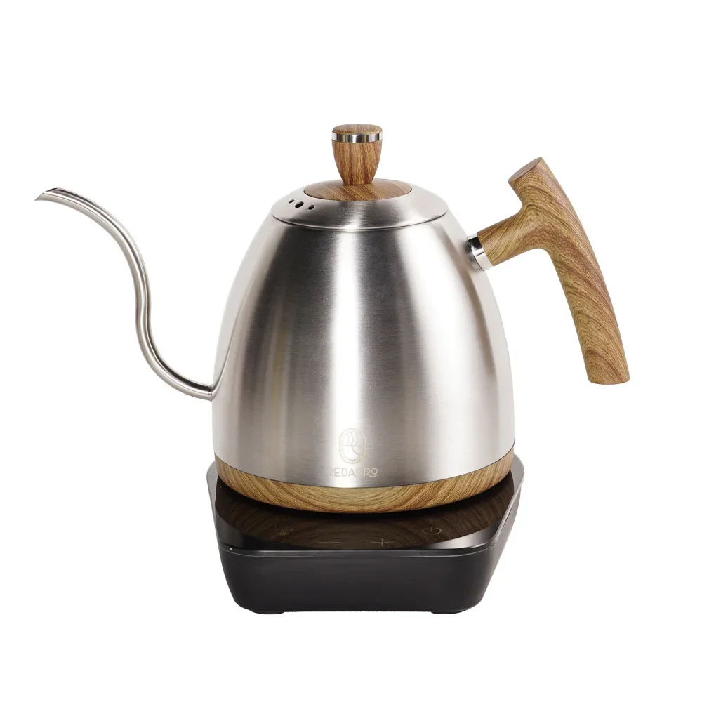 Temperature-controlled hand-washed coffee pot Temperature-adjustable stainless steel slender mouth intelligent electric kettle