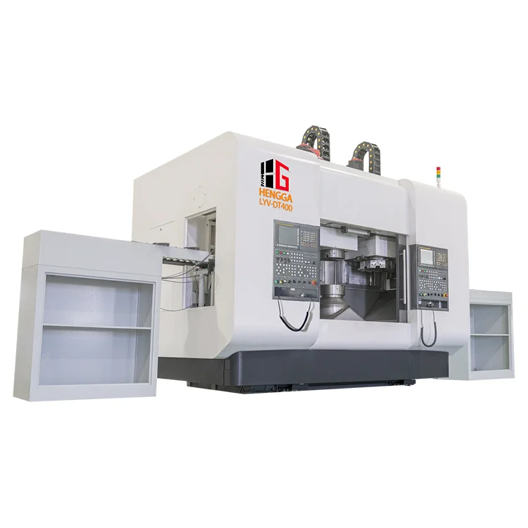 เครื่องกลึงแผ่นดิสก์เบรกแบบคว่ำรับประกันคุณภาพ Lyv-Dt400เฉพาะสำหรับ CNC แกนหมุนคู่