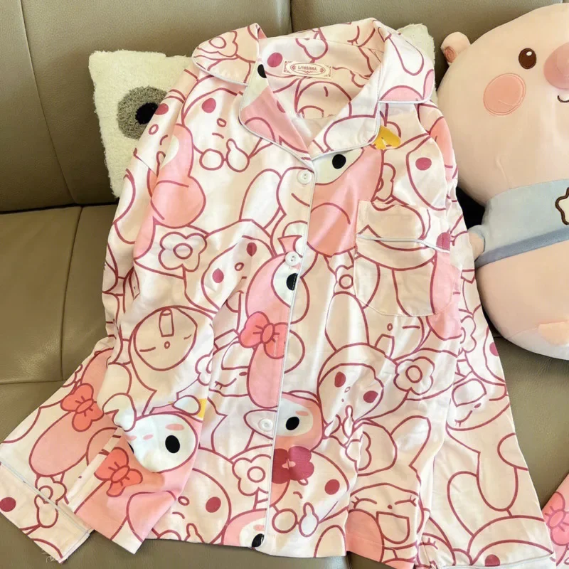 Sanrio-女性のためのハローキティの服,素敵な家の服,韓国スタイル,特大,かわいい学生服,ファッション,新しい春,秋