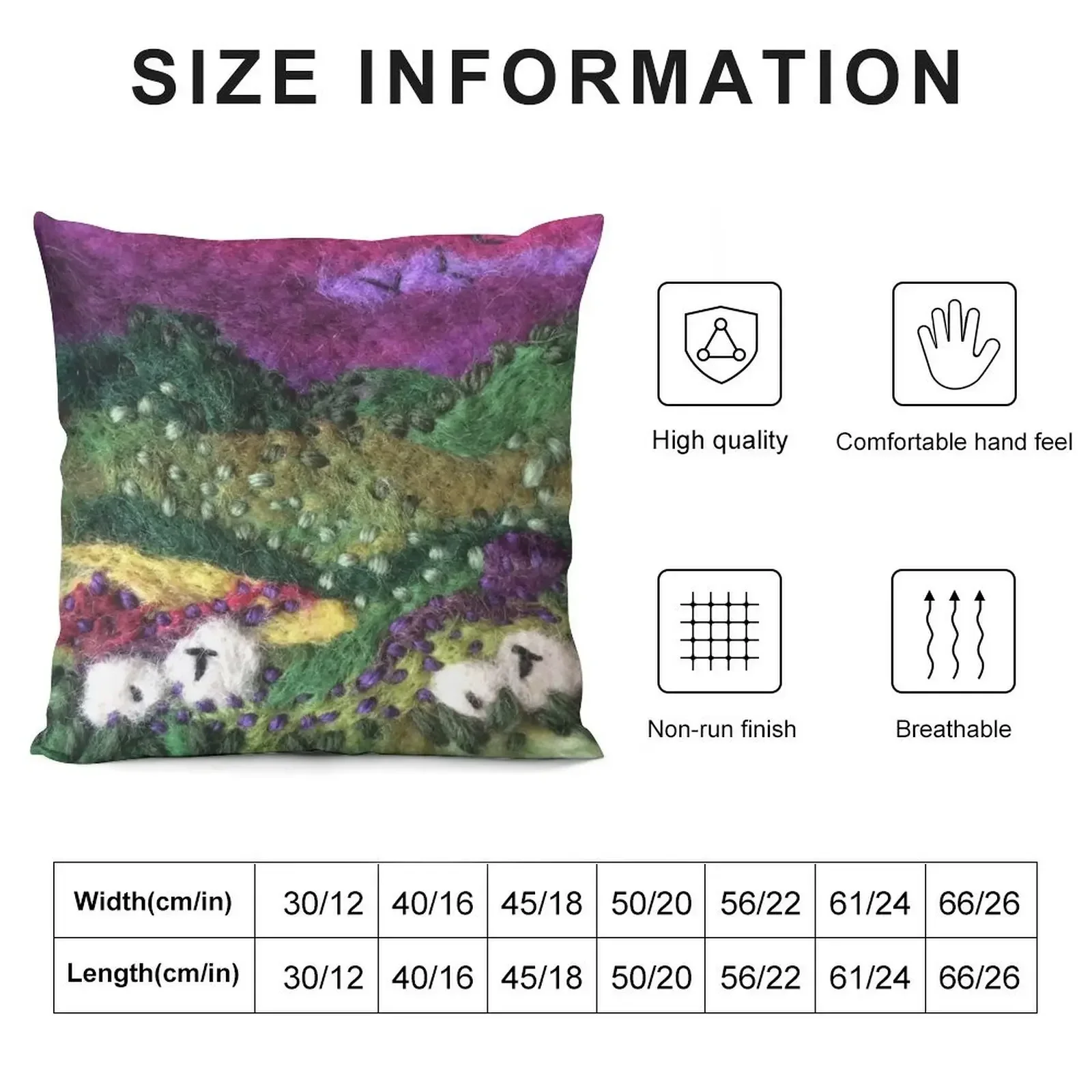 North York Moors Felted Textile Art Throw Pillow Cushion Child pillow cover luxury Sitting Cushion autumn decoration pillow