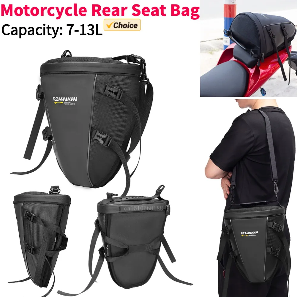 

Motorcycle Backpack Large Capacity Motorbike Tail Bag Wear Resistant Waterproof Rear Motorcycle Suitcase for Electric Biker Bag